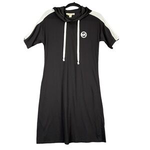 Michael Kors Logo Tee Shirt Hoodie Athleisure Mini Dress Women's Size S